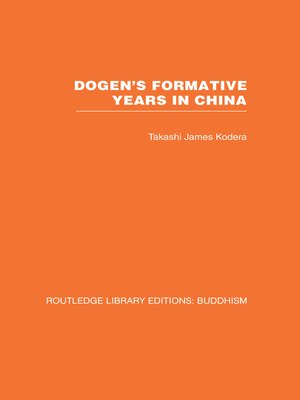 cover image of Dogen's Formative Years